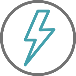 icône éclair bleu pour les clients du secteur énergie de mtech2S